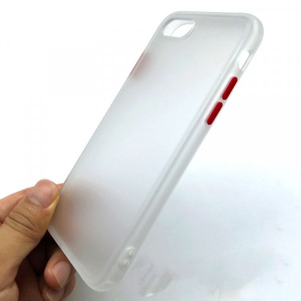 Wholesale iPhone 8 Plus / 7 / 6S / 6 Plus Slim Matte Hybrid Bumper Case (Clear Clear)